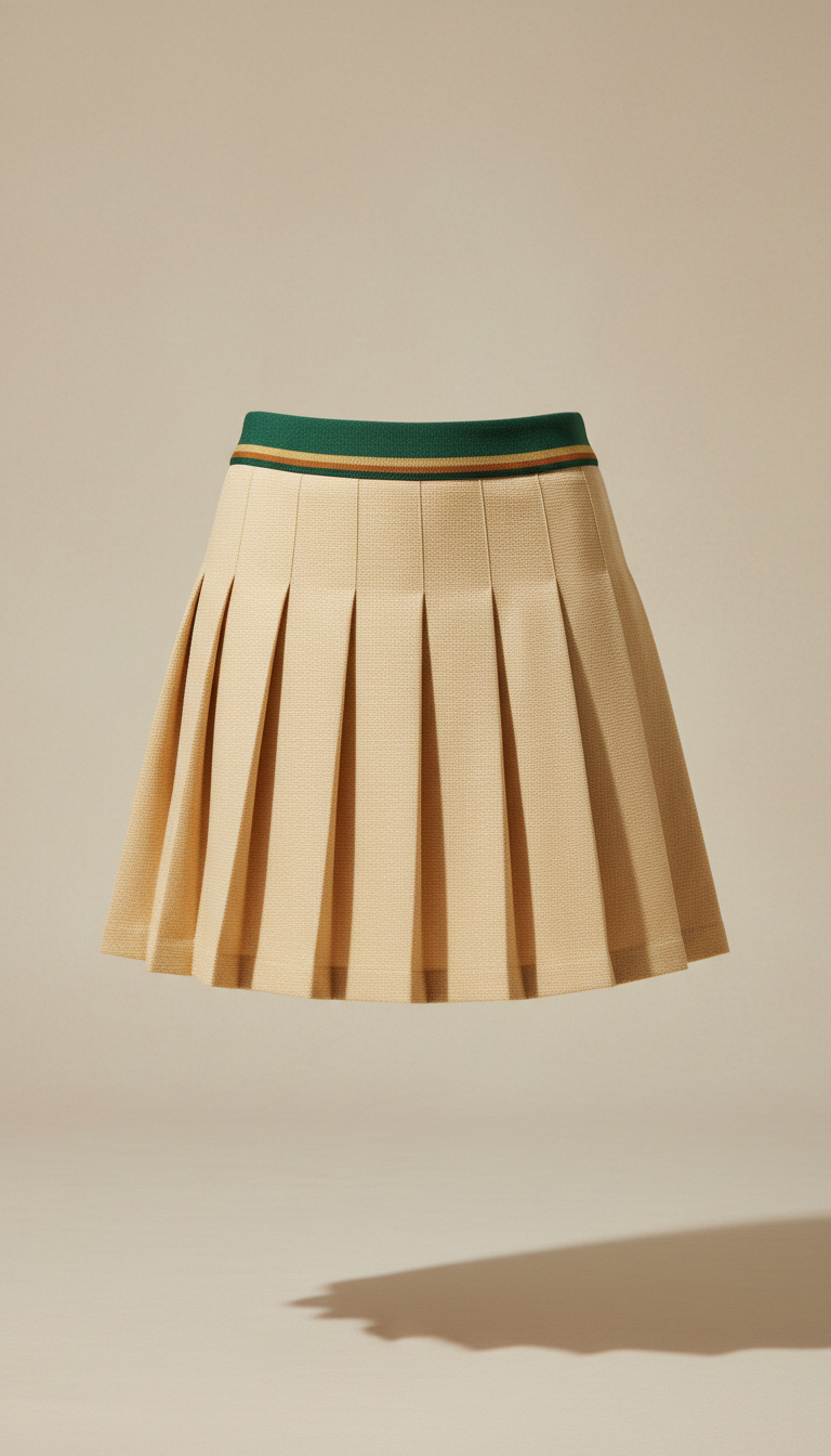 Tailored pleated tennis skirt