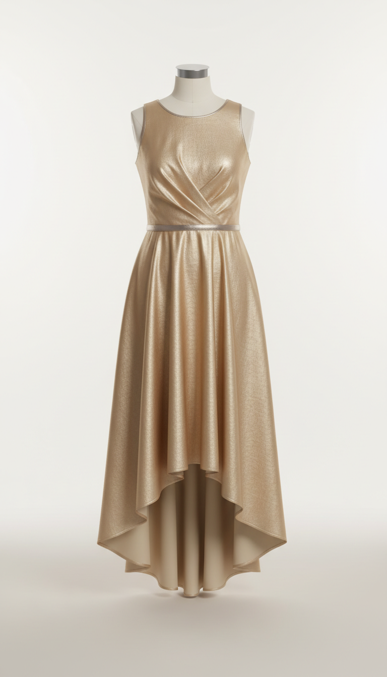 Champagne gold performance dress
