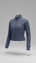 Slate Blue Cropped Performance Jacket